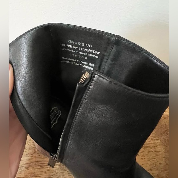 Thursday Boot Co. Women’s Highline Black Leather Boots - 3” Heel - Size 9.5 - Picture 6 of 7